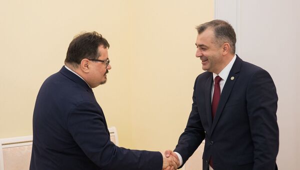 Premierul Ion Chicu a avut o discuție cu E.S. Ambasadorul UE la Chișinău, Peter Michalko - Sputnik Moldova