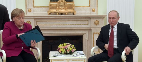 Встреча президента РФ В. Путина с канцлером Германии А. Меркель - Sputnik Moldova-România
