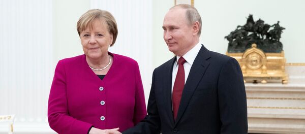 Встреча президента РФ В. Путина с канцлером Германии А. Меркель - Sputnik Moldova