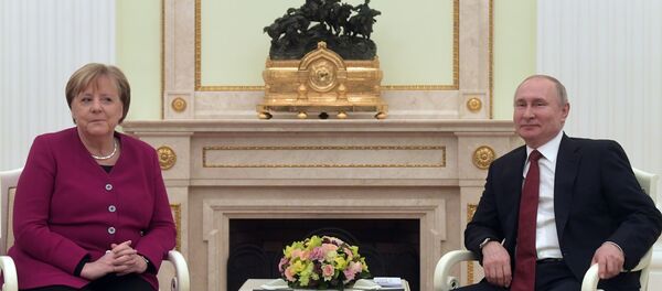 Встреча президента РФ В. Путина с канцлером Германии А. Меркель - Sputnik Moldova-România