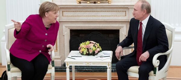 Встреча президента РФ В. Путина с канцлером Германии А. Меркель - Sputnik Moldova-România