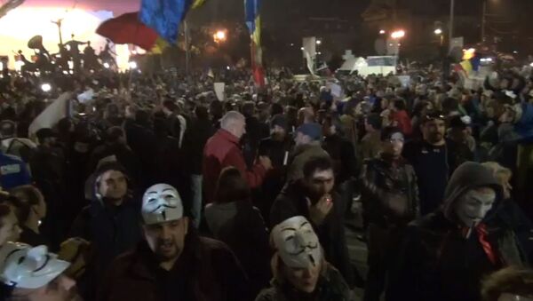 Proteste la Bucureşti, 5 noiembrie 2015 - Sputnik Moldova
