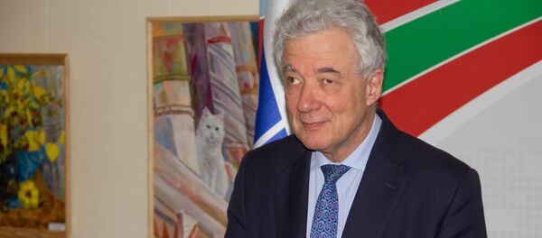 Cпецпредставитель действующего председателя ОБСЕ Томас Майер-Хартинг и глава внешнеполитического ведомства Приднестровья Виталий Игнатьев - Sputnik Молдова