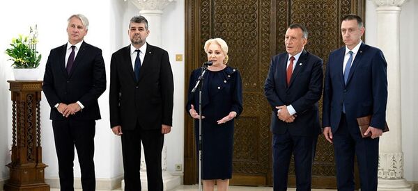 Marcel Ciolacu, Viorica Dăncilă; Eugen Teodorovici şi alţi lideri PSD - Sputnik Moldova-România