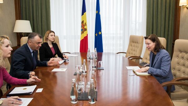 Prim-ministrul Ion Chicu și ambasadoarea Germaniei în Republica Moldova, Angela Ganninger - Sputnik Moldova
