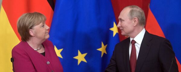 Встреча президента РФ В. Путина с канцлером Германии А. Меркель - Sputnik Moldova
