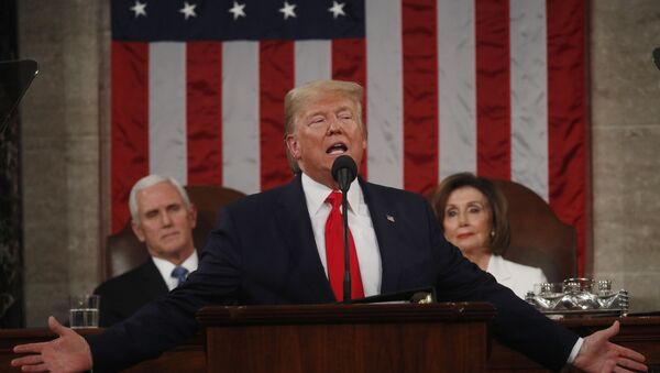 U.S. President Donald Trump delivers his State of the Union address to a joint session of the U.S. Congress in the House Chamber of the U.S. Capitol in Washington, U.S. February 4, 2020 - Sputnik Moldova