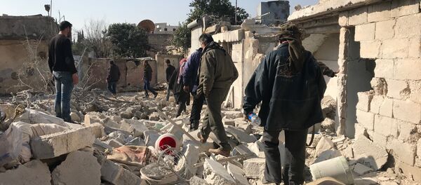 Jenderes village in Afrin Canton in the north of Syria after aircraft and artillery shelling by the Turkish Armed Forces - Sputnik Moldova