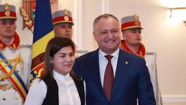 Președintele Igor Dodon a felicitat-o pe Anastasia Nichita - Sputnik Молдова