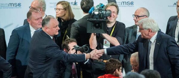  Igor Dodon și  Frank-Walter Steinmeier - Sputnik Молдова