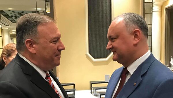 Президент Молдовы Игорь Додон встретился в Мюнхене с госсекретарем США Майком Помпео - Sputnik Молдова