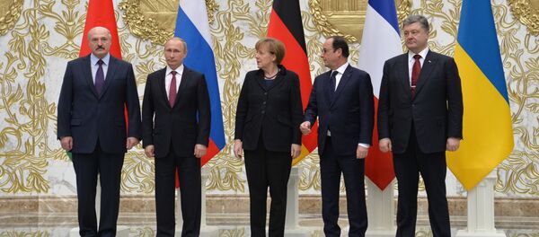 Переговоры лидеров России, Германии, Франции и Украины в Минске - Sputnik Moldova