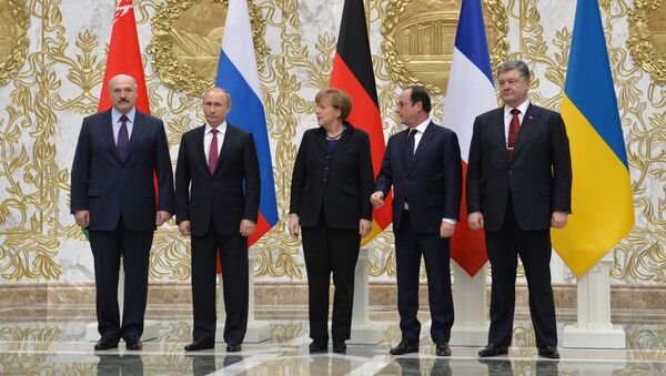 Переговоры лидеров России, Германии, Франции и Украины в Минске - Sputnik Moldova-România