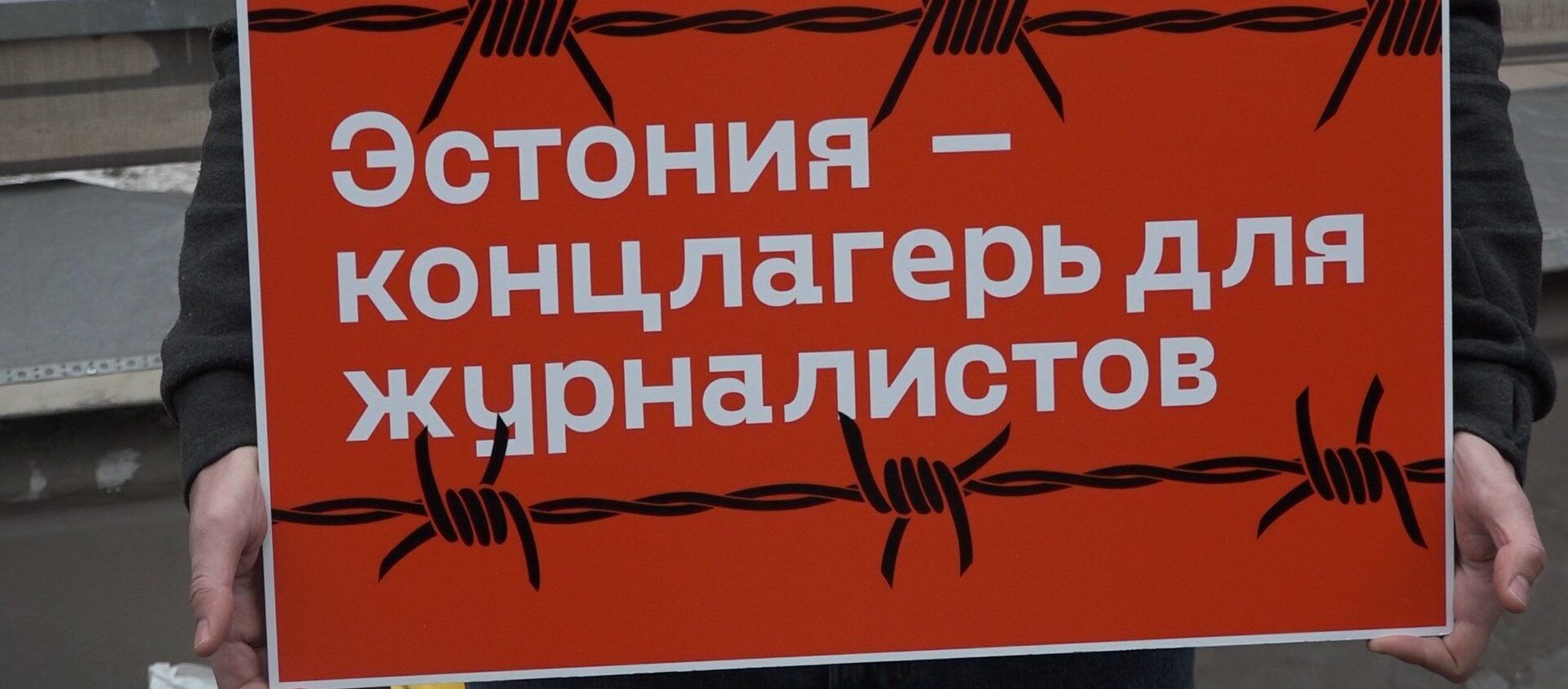 В Москве прошел пикет в защиту сотрудников Sputnik Эстония - Sputnik Молдова, 1920, 26.02.2020
