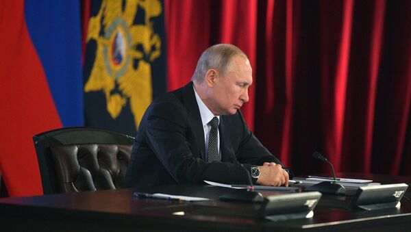 Президент РФ В. Путин принял участие в расширенном заседании коллегии МВД РФ - Sputnik Moldova