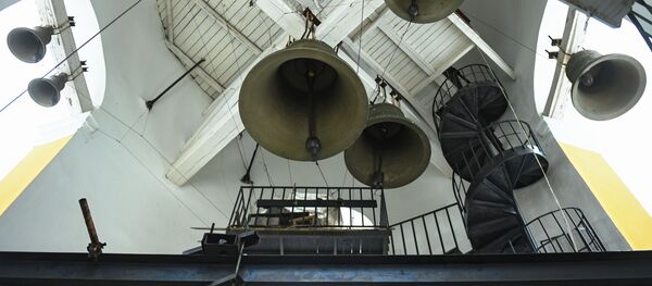 Колокольня Успенского собора Спасо-Преображенского мужского монастыря города Рязани. - Sputnik Молдова