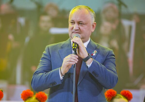 Preşedintele Republicii Moldova, Igor Dodon, la deschiderea Festivalului Internațional de Muzică «Mărţişor–2020»  - Sputnik Moldova