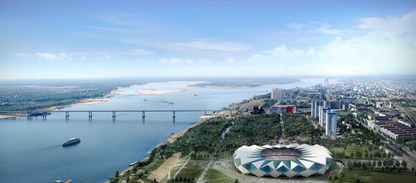 Макет стадиона Центральный в Волгограде к ЧМ по футболу 2018 года - Sputnik Молдова