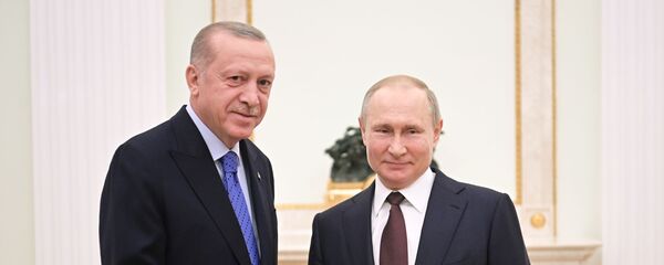 Президент РФ В. Путин встретился с президентом Турции Р. Эрдоганом - Sputnik Moldova-România