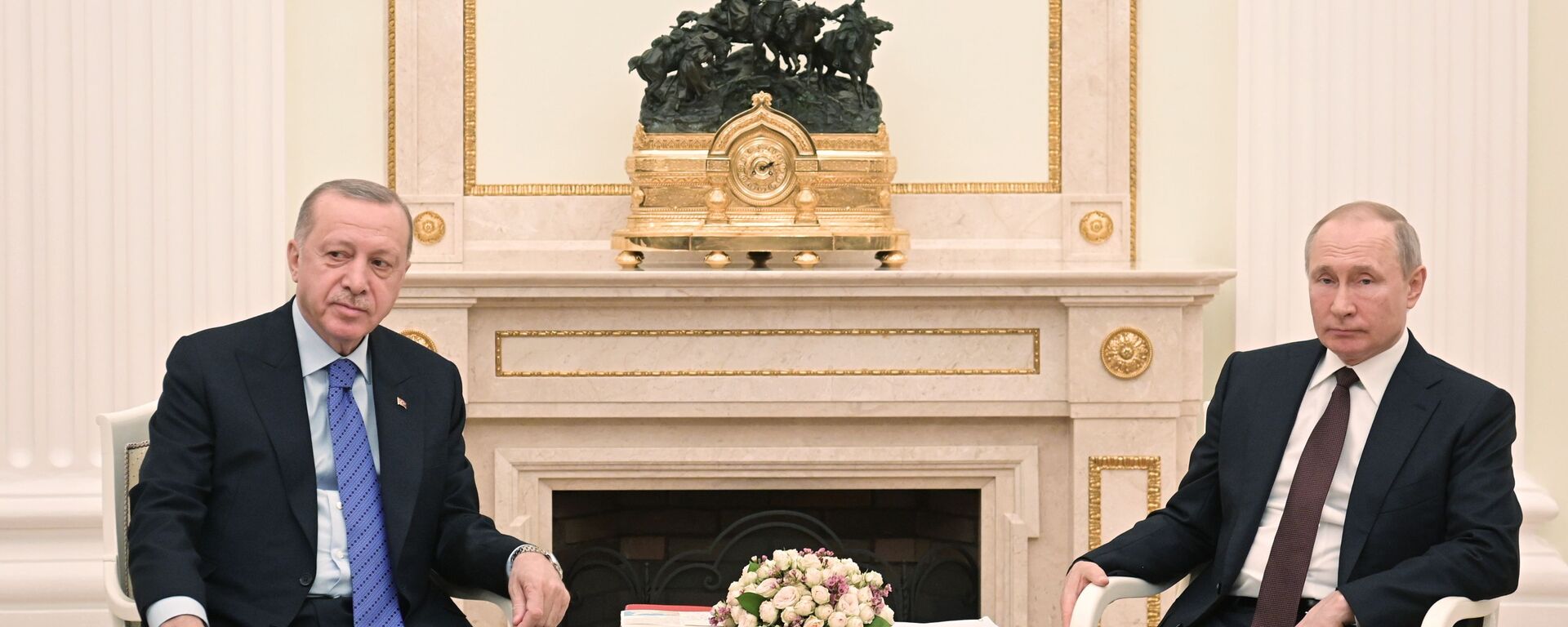 Президент РФ В. Путин встретился с президентом Турции Р. Эрдоганом - Sputnik Moldova-România, 1920, 09.04.2021
