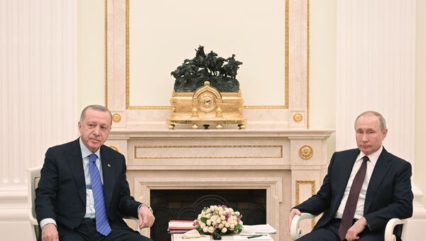 Президент РФ В. Путин встретился с президентом Турции Р. Эрдоганом - Sputnik Moldova-România