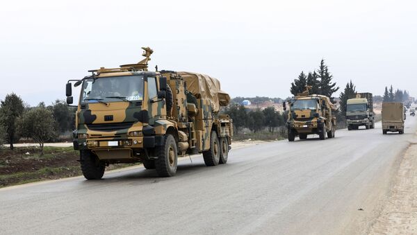 Турецкий военный конвой едет в провинцию Идлиб - Sputnik Moldova