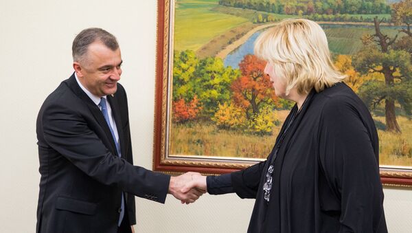 Ion Chicu și comisarul pentru Drepturile Omului al Consiliului Europei, Dunja Mijatović - Sputnik Moldova