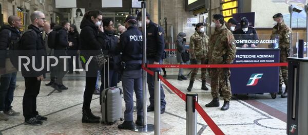 Milan Central Station passengers checked as 16 million are on quarantine lockdown - Sputnik Молдова