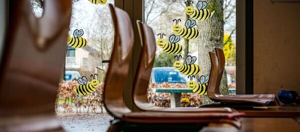 Пустая классная комната в начальной школе  - Sputnik Moldova