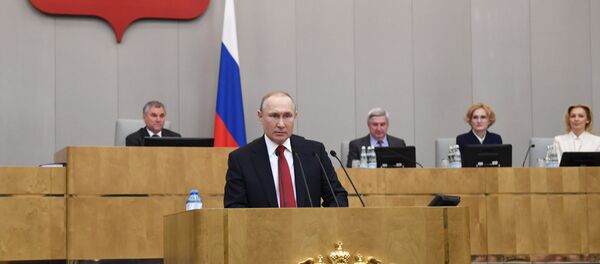 Президент РФ В. Путин принял участие в пленарном заседании Госдумы РФ - Sputnik Moldova