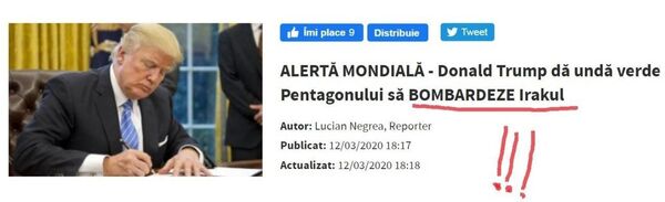 Informație falsă și panicardă despre Trump, răspândită în România Informație falsă și panicardă despre Trump, răspândită în România - Sputnik Moldova-România