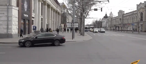 Кишинев на карантине: ситуация в центре города - видео  - Sputnik Молдова