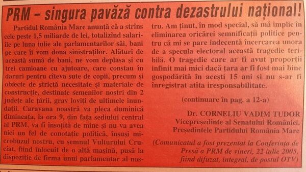De dincolo de mormânt, Vadim Tudor face praf politicienii USR, ai ”noului val” De dincolo de mormânt, Vadim Tudor face praf politicienii USR, ai ”noului val” - Sputnik Moldova-România