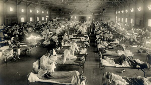 Spital din SUA în timpul epidemiei de gripă, 1918 - Sputnik Moldova