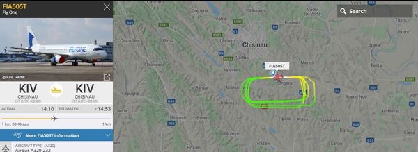 Un avion survolează spațiul aerian din apropierea Chișinăului, mai bine de o oră - Foto Un avion survolează spațiul aerian din apropierea Chișinăului, mai bine de o oră - Foto - Sputnik Moldova