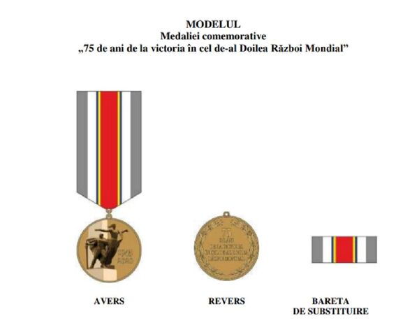 Guvernul a instituit Medalia „75 de ani de la victoria în cel de-al Doilea Război Mondial” Guvernul a instituit Medalia „75 de ani de la victoria în cel de-al Doilea Război Mondial” - Sputnik Moldova