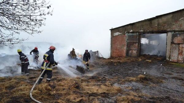 Пожар в Леовском районе - Sputnik Moldova