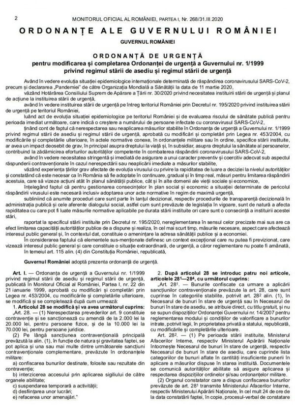 S-a publicat NOUA formă a regimului stării de urgență! Amenzi mărite și prevederi dure S-a publicat NOUA formă a regimului stării de urgență! Amenzi mărite și prevederi dure - Sputnik Moldova-România