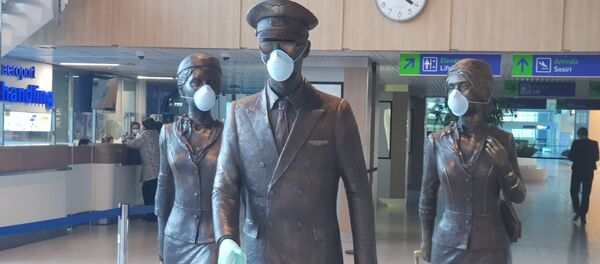 Международный аэропорт Кишинева во время чрезвычайного положения из-за коронавируса - Sputnik Молдова