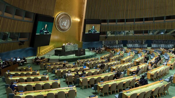 Заседание Генеральной Ассамблеи ООН в ознаменование отмены рабства и трансатлантической работорговли (21 ноября 2018). Нью-Йорк - Sputnik Moldova