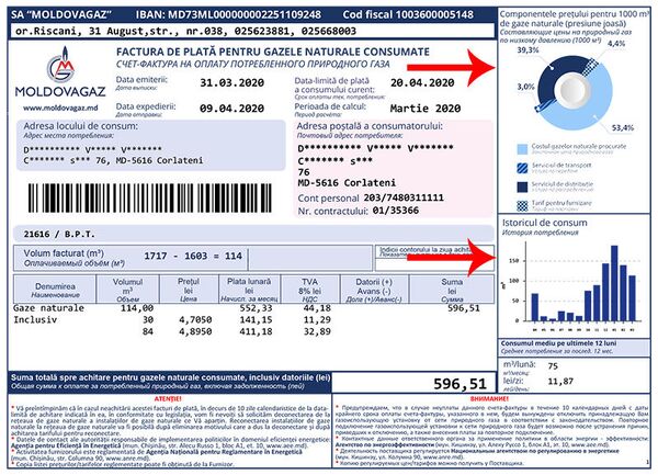 Изменения в квитанциях: в Молдовагаз представили подробности  - Sputnik Молдова