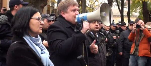 Сторонники «Нашей партии» проводят протест в среду в Кишиневе. - Sputnik Молдова