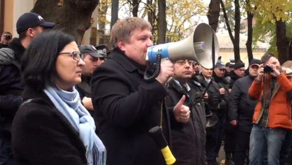 Сторонники «Нашей партии» проводят протест в среду в Кишиневе. - Sputnik Молдова