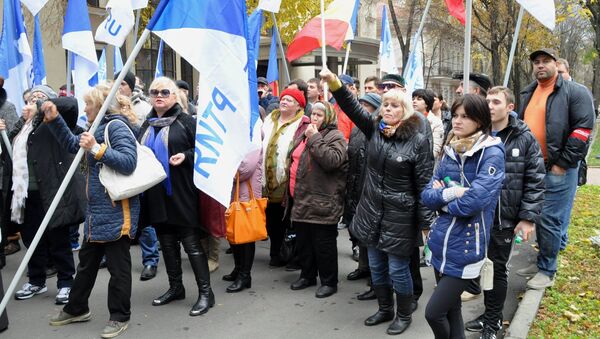 Протесты у резиденции президента - Sputnik Молдова