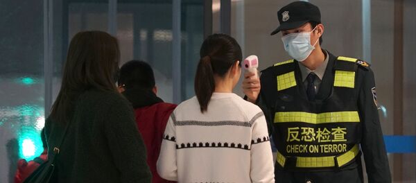 Проверка пассажиров в аэропорте китайского города Ухань - Sputnik Moldova