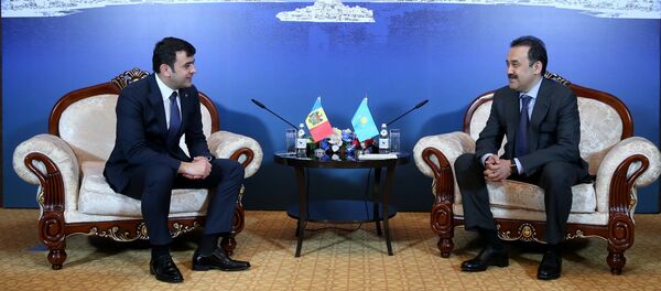 Премьер-министр Республики Молдова Кирилл Габурич и глава правительства Казахстана Карим Масимов Премьер-министр Республики Молдова Кирилл Габурич и глава правительства Казахстана Карим Масимов - Sputnik Молдова