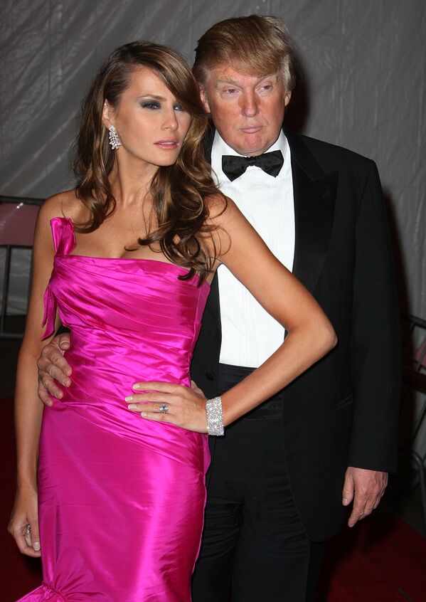 Donald Trump cu soția sa Melania după Met Gala la New York - Sputnik Moldova-România