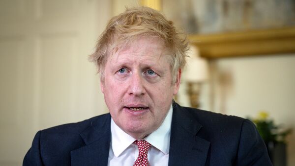 Prime Minister Boris Johnson thanks the NHS in a video message on Easter Sunday, in 10 Downing Street, London, Britain, April 12, 2020.   - Sputnik Moldova-România