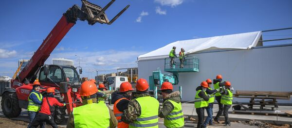 Строительство корпуса многопрофильного медцентра Новомосковский - Sputnik Молдова