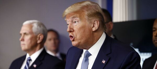 Президент Дональд Трамп выступает на брифинге по коронавирусу в Белом доме (21 марта 2020). Вашингтон Президент Дональд Трамп выступает на брифинге по коронавирусу в Белом доме (21 марта 2020). Вашингтон - Sputnik Молдова